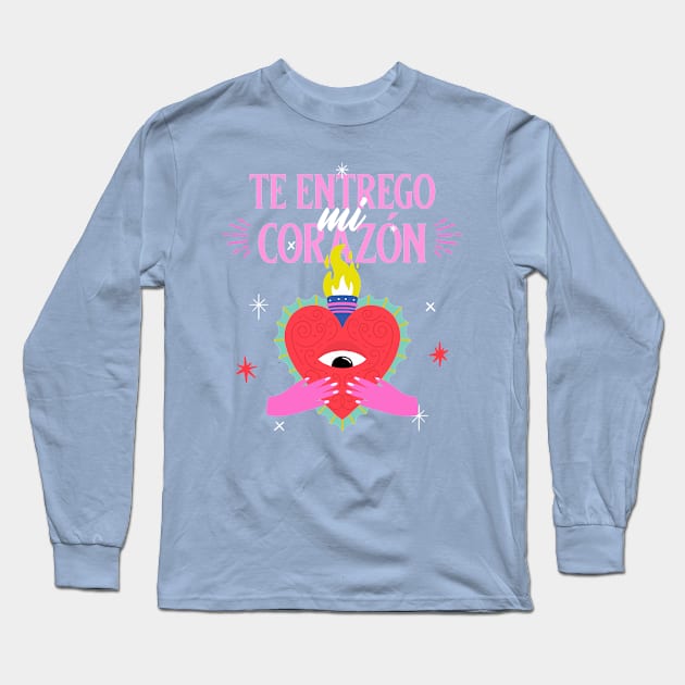 Corazon Amor Heart Love Long Sleeve T-Shirt by Tip Top Tee's